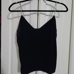 Dynamite, black velvet crop top